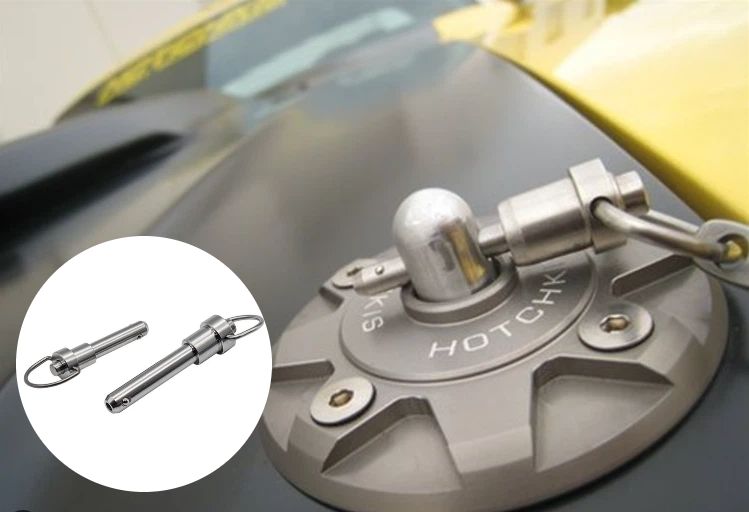 Quick release ball lock pin can be used in marine applications, especially with the material stainless steel 316.